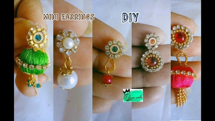 Mini earrings - 5 DIY ideas | Easy making | Just 1 or 2 steps | jewellery tutorials
