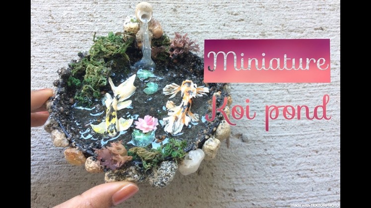 Miniature Koi pond Waterfall DIY-  Polymer clay.Resin tutorial