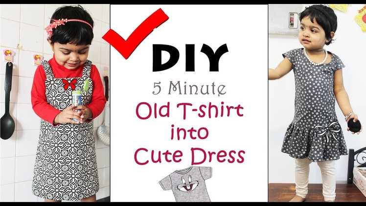 Old T-shirt Hacks for Girls | DIY Convert Old T-shirt into new clothes