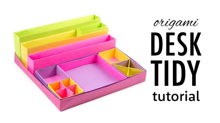 Origami Desk Organizer Boxes Tutorial ♥︎ DIY ♥︎ Paper Kawaii