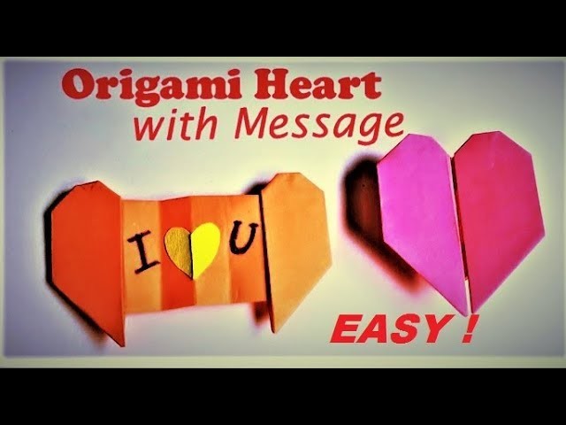 Origami Heart With Message Love Secret Message For Beginners Diy