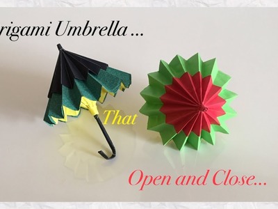 Origami Umbrella That Open and Close. DIY. Paper Umbrella ( step by step)???? | Priti Sharma