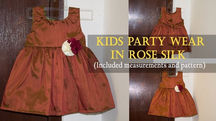 Party Frock for Kids- Cutting and stitching || DIY