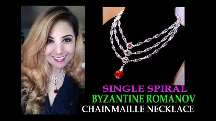 SINGLE SPIRAL AND BYZANTINE ROMANOV CHAINMAILLE NECKLACE | STEP-BY-STEP TUTORIAL | DIY | NEZ DESIGNS