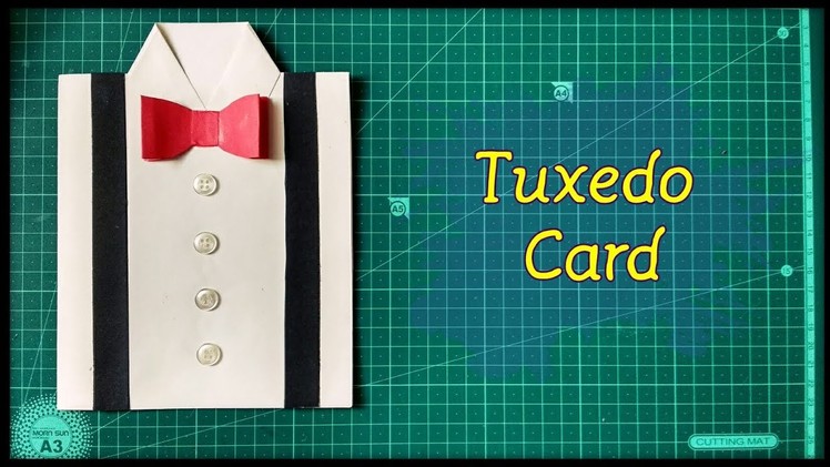 Tuxedo jacket card tutorial ||diy suit and tie card ||diy jacket suit card||tuxedo card instructions