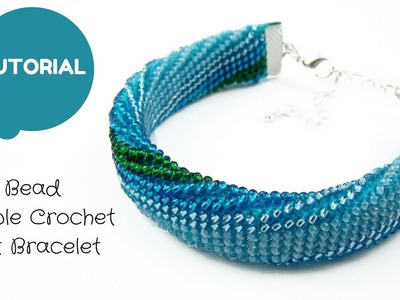 Bead double crochet flat bracelet | Bead crochet tutorial | Bead tutorial | Handmade bracelet