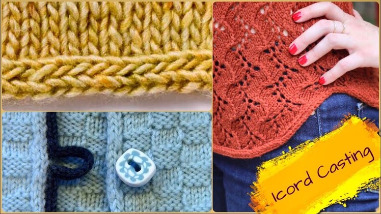 Border knitting Design #01#(Hindi) (icord casting)