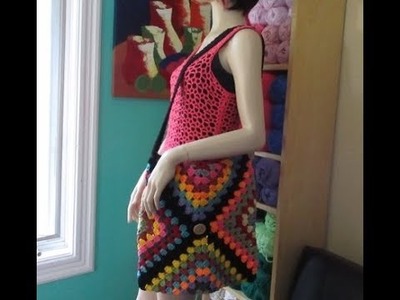 Crochet bolso de cuadrados o granny squares