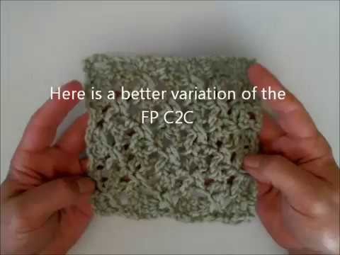 Crochet corner to corner (C2C) Mesh Front Post stitch