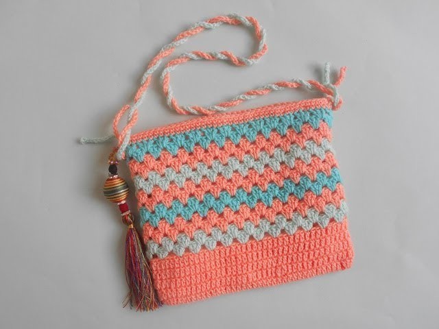 (crochet-crosia)how to crochet small purse for beginner