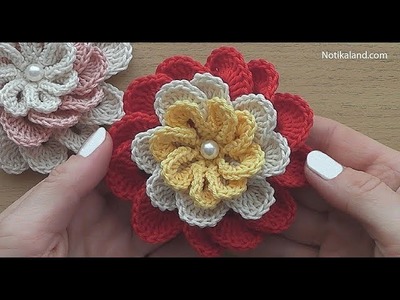 Crochet Flower for decor VERY EASY Tutorial