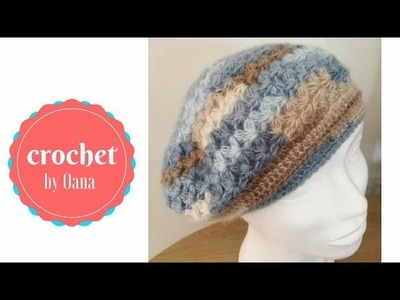 Crochet jasmin beret by Oana