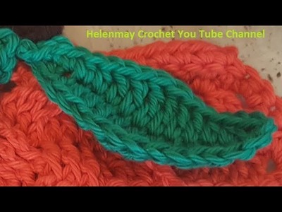 Crochet Project Leaf for Pumpkin or flower Quick Easy Beginner DIY Video Tutorial
