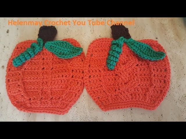 Crochet Pumpkin Hot Pad Potholder Without Braided Cable Part 1 of 3 DIY Video Tutorial