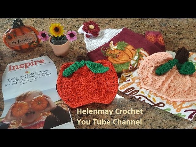 Crochet Pumpkin Hot Pad Potholder Without Braided Cable Part 2 of 3 DIY Video Tutorial