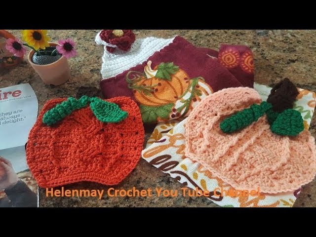 Crochet Pumpkin Hot Pad Potholder Without Braided Cable Part 3 of 3 DIY Video Tutorial