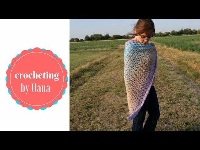 Crochet shawl with anchores by Oana