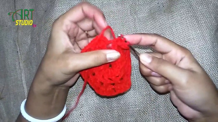 Crochet Stitch designs | round crochet | absolute beginners | hosto shilpo tutorial#2