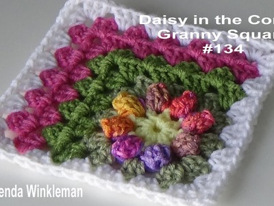 Daisy in the Corner Granny Square  - Crochet Tutorial