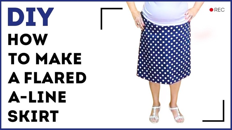 DIY: How to make a flared A-line skirt. Making a pattern for an A-line skirt. Sewing tutorial.