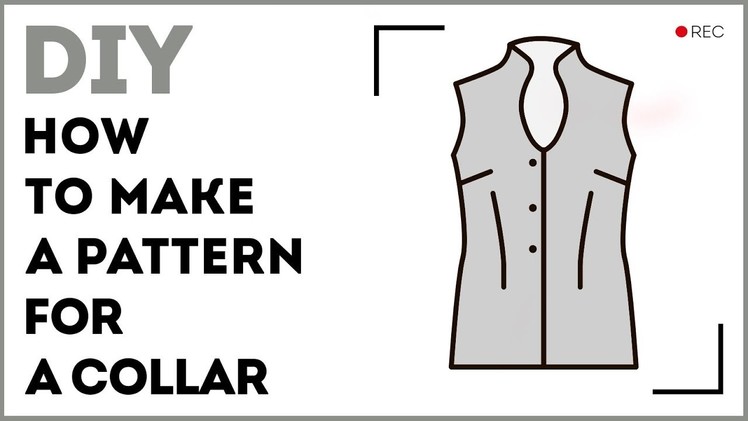 DIY: How to make a pattern for a collar. Making a one-piece band collar. Sewing tutorial.