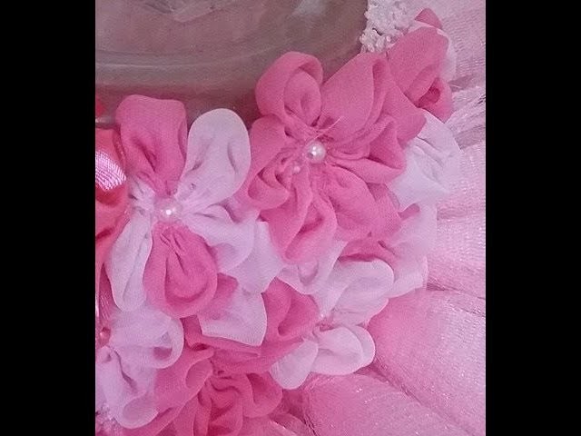 DIY how to make chiffon flowers  #1 for tutu dress designs