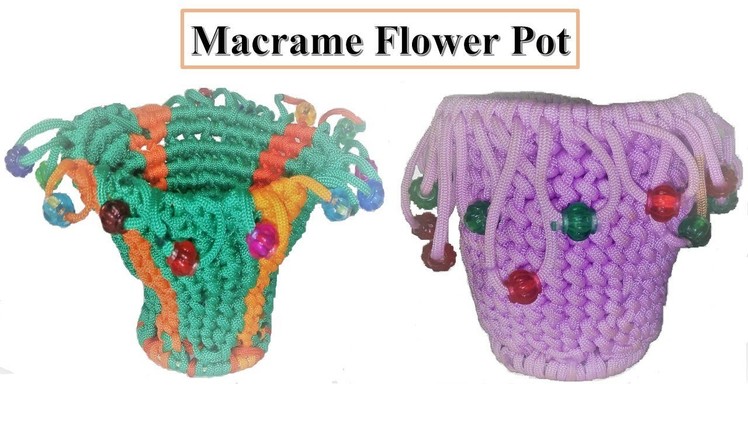 DIY How to make Macrame flower pot with wastage Macrame | Table flower pot