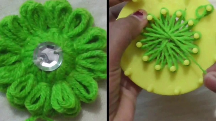 DIY - HOW TO MAKE WOOLEN FLOWER Step By Step || Woolen Flower
