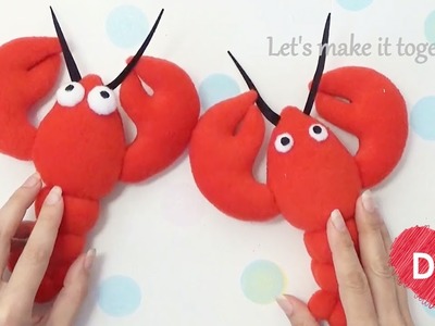 DIY How to sew a lobster. Funny toy with your own hands.