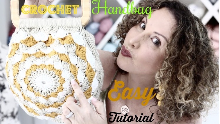 Easy Crochet Sunshine. Mandala style  Handbag Tutorial