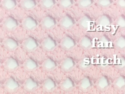 Fast and easy crochet fan stitch for beginners #82