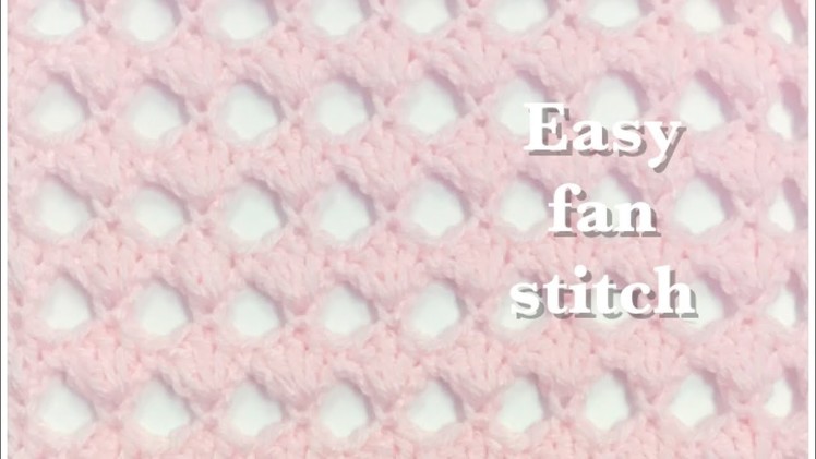 Fast and easy crochet fan stitch for beginners #82