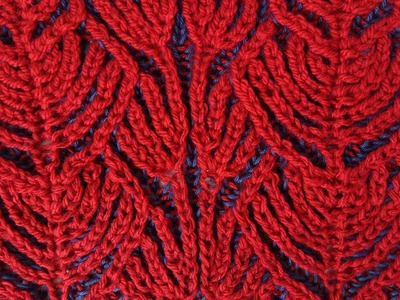 Hearts, two-color brioche stitch knitting pattern + free chart