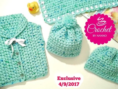 How to Crochet a Beanie Hat #1 ||????for #beginners 4 All Sizes???? Baby Shower Set |The Crochet Shop