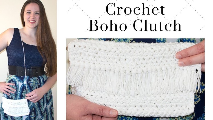 How To Crochet A Boho Clutch Purse - Crochet Clutch Bag