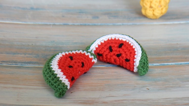 How to Crochet a Mini Watermelon Slice