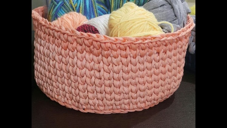 How To Crochet a round basket#box