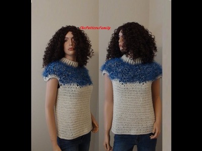 How to Crochet a Sleeveless Sweater Pattern #27│by ThePatternfamily