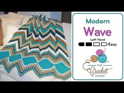 How to Crochet A Wave Afghan: Modern Wave Granny