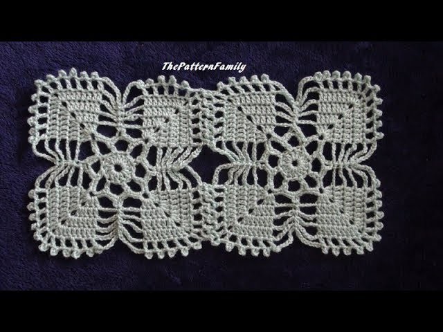 How to Crochet and Join Square Motifs Pattern #17│by ThePatternfamily