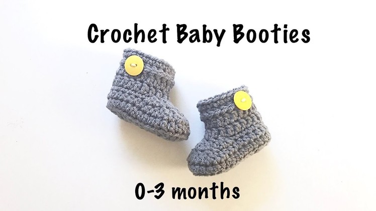 How to Crochet Baby Booties. Crochet Baby shoes (0-3 months)