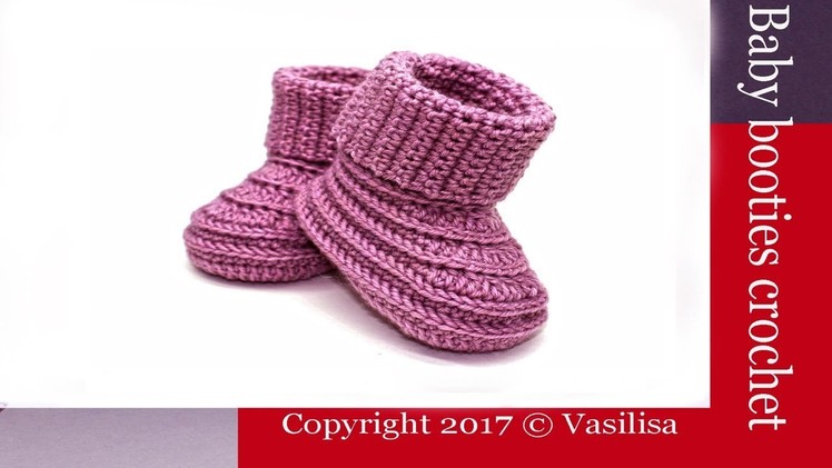 How to crochet baby booties.Vasilisa