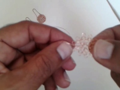 How to crochet earrings with wire (01)