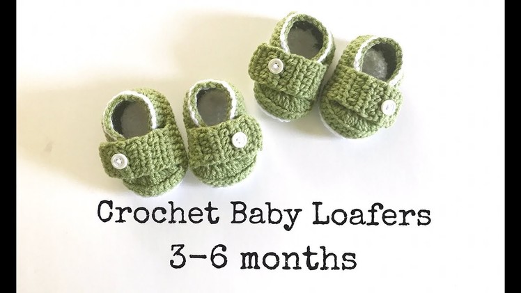 How to Crochet Easy Baby Loafers. Baby Shoes (3-6 months)