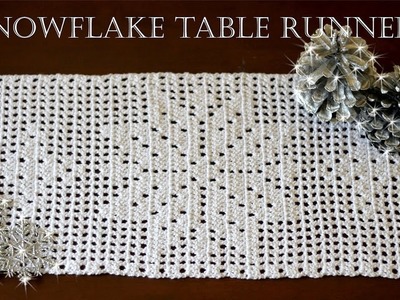 How To Crochet SNOWFLAKE Table Runner | Part 1