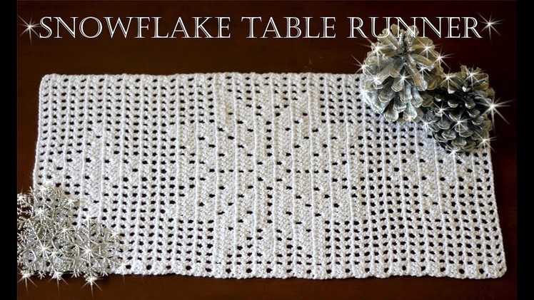 How To Crochet SNOWFLAKE Table Runner | Part 2