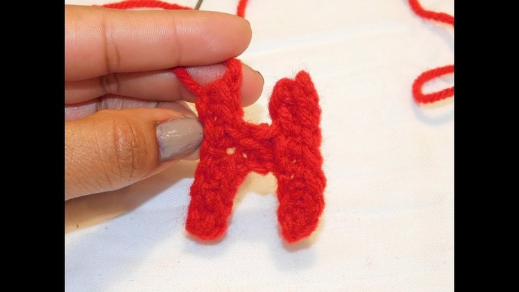 How to crochet the letter H