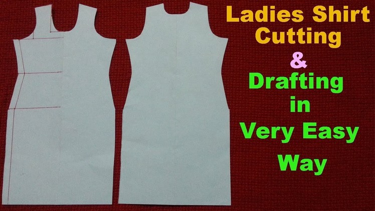 How to cut Ladies Shirt Cutting|Ladies Shirt Drafting|Disha Handwork Gallery#18