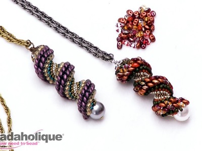 How to Do Cellini Spiral Stitch Using Two Hole Beads
