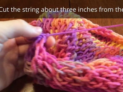 How to Finger Knit a Hat